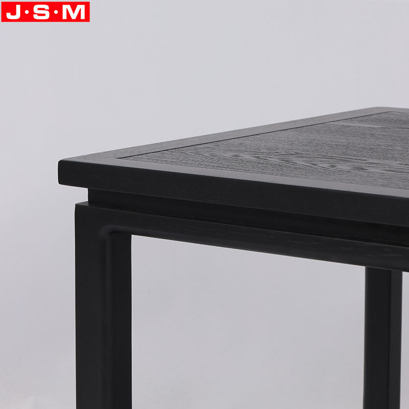 Simple Nordic Square Living Room Wood Black Small Side End Coffee Table