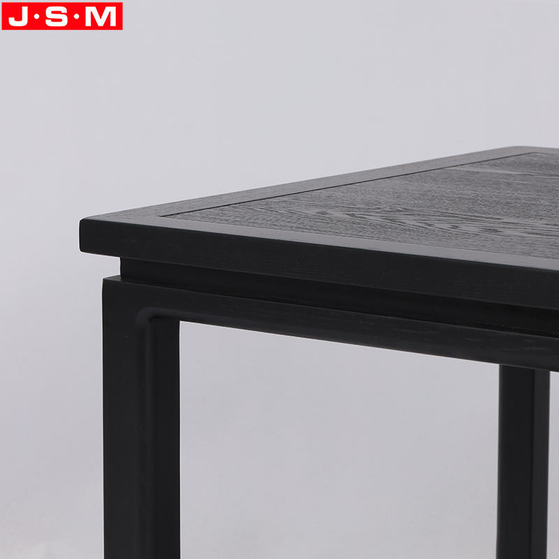 Simple Nordic Square Living Room Wood Black Small Side End Coffee Table