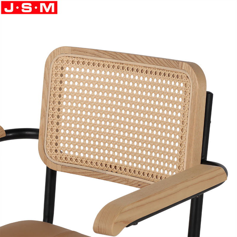 Luxury PU Or Fabric Upholstery Home Comfortable Swivel Executive Ash Metal Frame Arm Rest Office Chairs With Rattan Back
