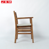 Nordic Modern Coffee House Nubuck Wood Chairs Cushion Seat Dining Chair