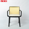Modern Luxury Nordic Round Trend Walnut Plastic Upholstered High Cafe Dining Chair