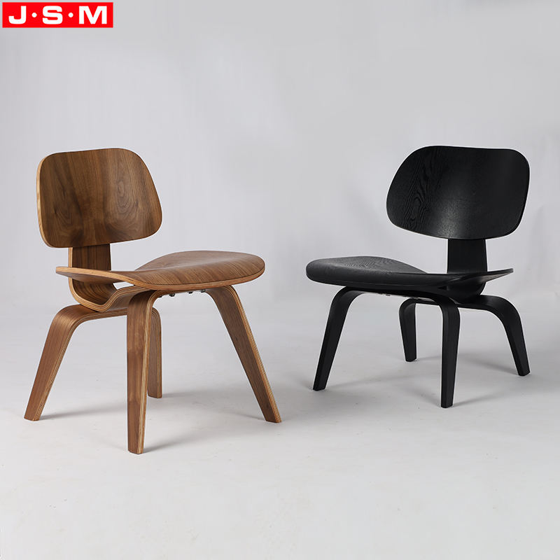 Custom Design Black Bent Solid Wood Lounge Leisure Chair With Veneer