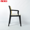 Modern Luxury Nordic Round Trend Walnut Plastic Upholstered High Cafe Dining Chair