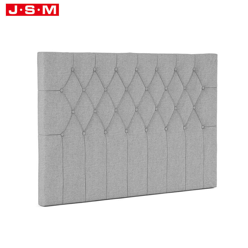 Luxury Hotel Bed Cushion Wooden Frame Foam And Fabric High Headboard