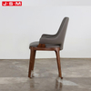 Minimalist Round Armrest Dining Chair Classic Wood Dining Chair With Gold Legs