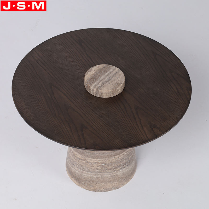 Hot Sale High Quality Round Tea Table Popular Design Man Made Stone Base Tea Table