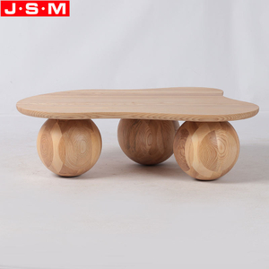 New Style Living Room Tea Table Irregular Mesa Table Wooden Base Tea Table