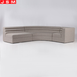 High Quality Custom Packaging Three Seat Fabric Sofa Cambered Sectional Sofa