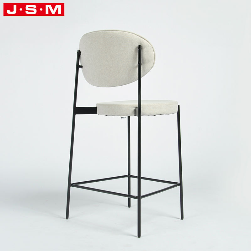 Nordic Home Wood Grey Wooden PU Metal Base Bar Furniture Sports Restaurant Stool Bar Chair