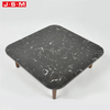 Modern Japanese Pedestal Cafe Dining Marble Square Dining Coffee Table