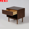 Antique Minimalist Veneer Carcase Solid Wood Drawers Bedside For Bedroom