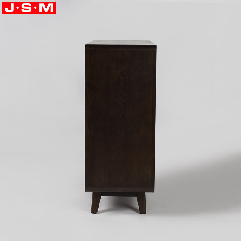 Custom Rustic Style Veneer Ash Timber Frame Wooden Brown Living Room Cabinet