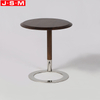 Ash Timber Furniture Living Room Wooden Bedroom Slide Metal Base Coffee Side Table