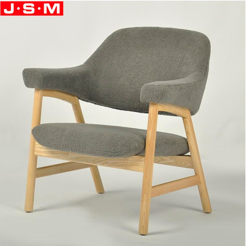 Hot Sale Grey Upholstery Armchair Wooden Frame Single Seat Armchair