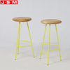 Metal Outdoor Modern Kitchen High Stools Ash Timbe Seat Bar Chair For Restaurant