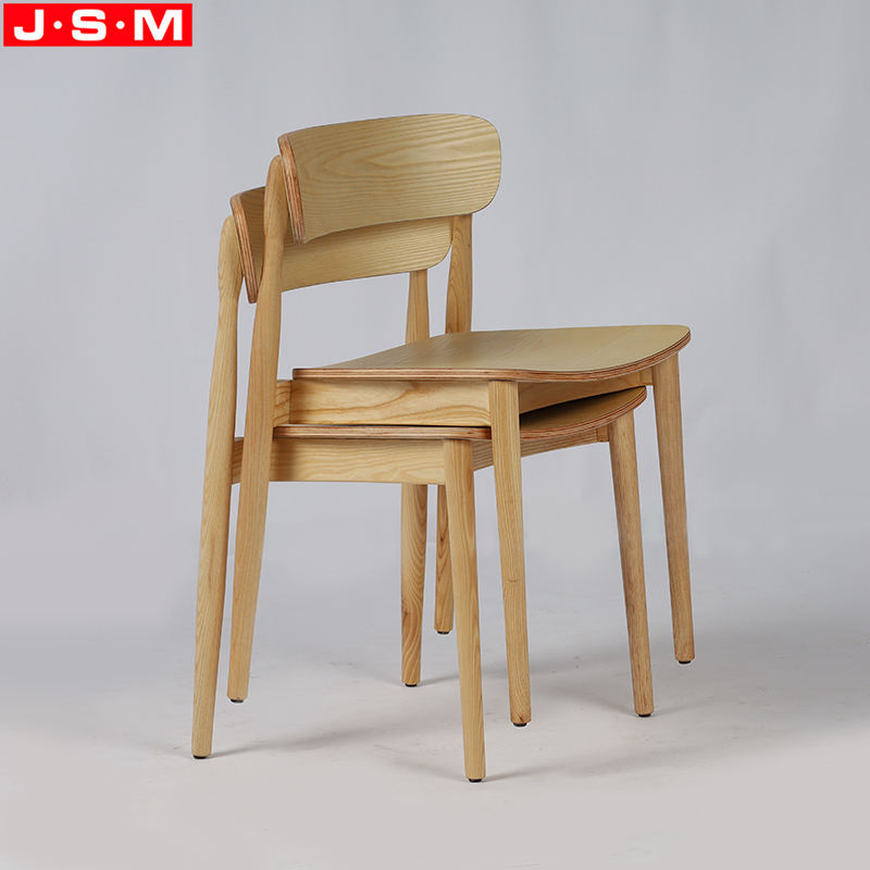 Ash Timber Frame Indoor Dining Chairs With Wooden Back Chair