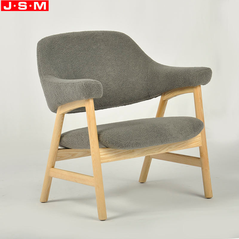 Modern Living Room Ash Timber Base Chair Wooden Frame Furniture Hotel Armchair