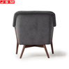 Simple Nordic European Fabric Upholstery Ash Wooden Legs Living Room Armchair Leisure Chair