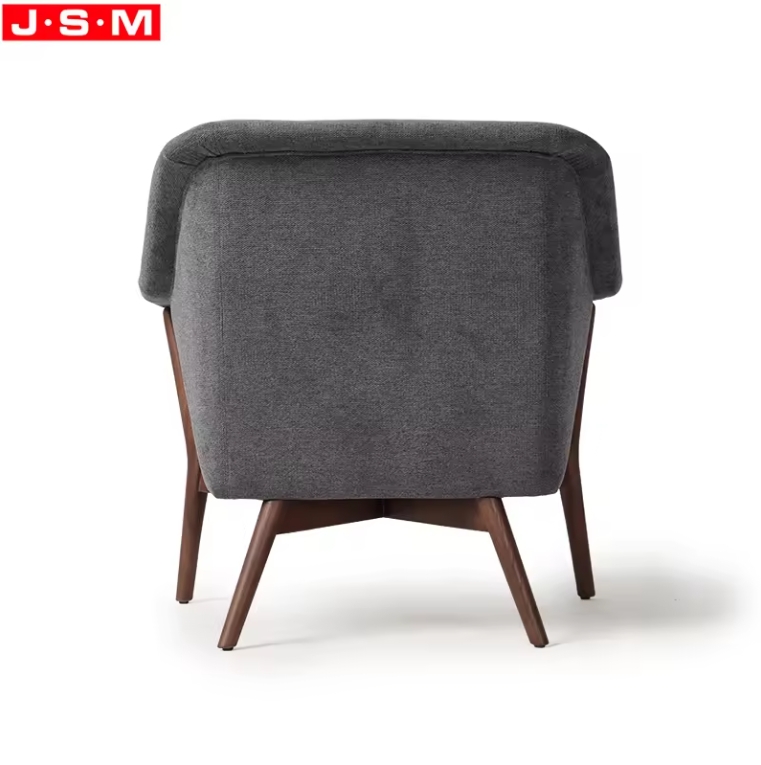 Simple Nordic European Fabric Upholstery Ash Wooden Legs Living Room Armchair Leisure Chair