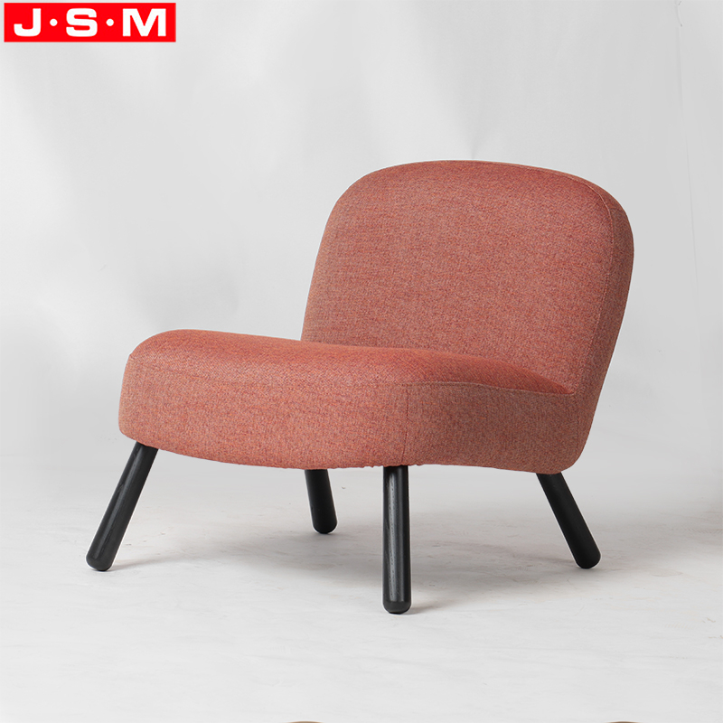 Fabric orPU upholstery armchair oversized armchair leather armchair base in American ash