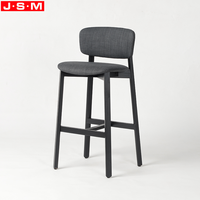 Hot Sale No Stackable Comfortable Fashion Stool Ash Timber Base High Stool For Home Office Bar
