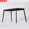 Ceramic Top Wood Dining Table Tempered Glass Top Dining Room Table
