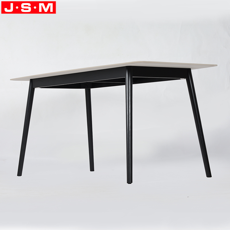 Ceramic Top Wood Dining Table Tempered Glass Top Dining Room Table