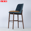Luxury Modern Bar Chairs Stools Restaurant Nordic Breakfast Velvet Leather Wood Stool High Counter Bar Chair