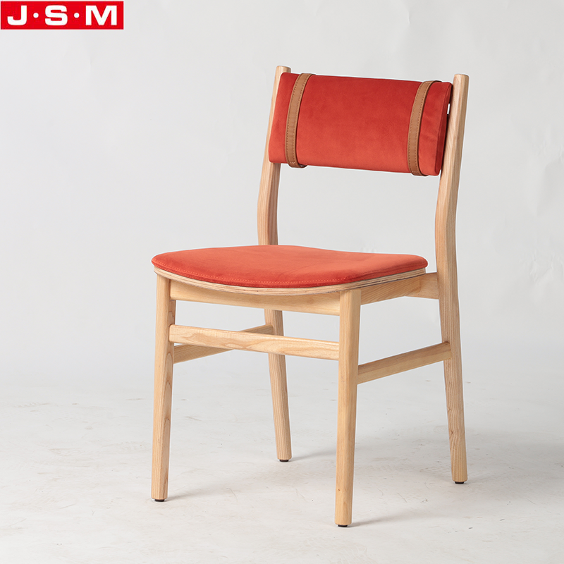 China Chair Velvet Wooden Leisure Dining Chair With Cushion Seat
