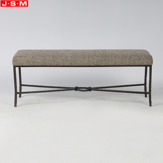 Customized Fabric Seating Living Room Furniture Benches for Bedroom Large Bench Footstool Ottomans Pouf Set