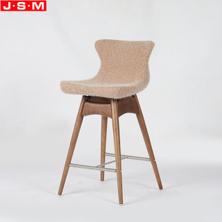 Kitchen Bar Stool High Footed Cushion Seat Barstool High Ash Timber Base
