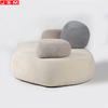 Living Room Armless Modular Sofa Furniture Modern White molded foam with fabric