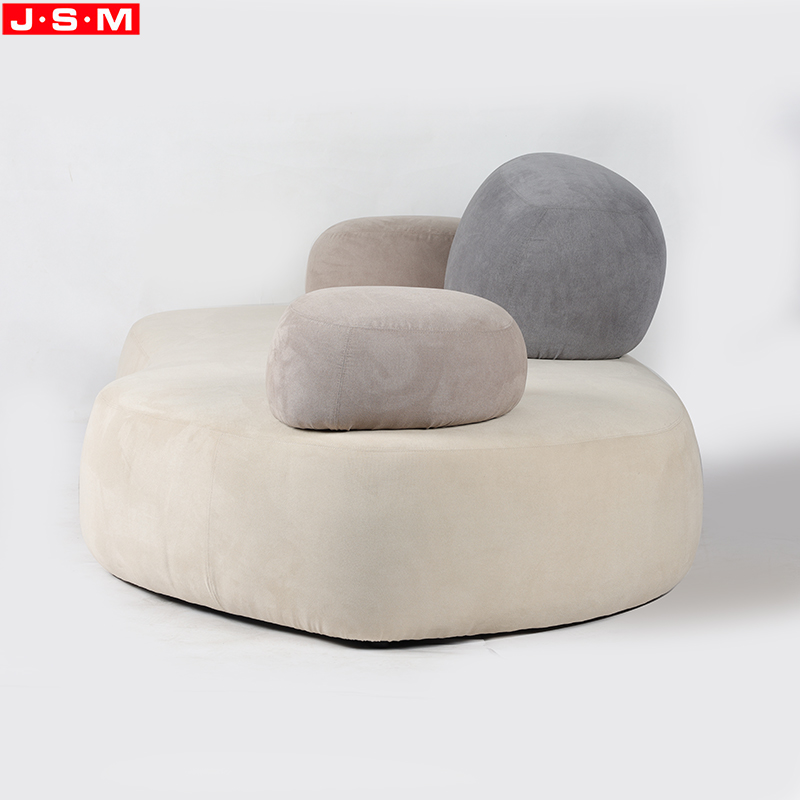 Living Room Armless Modular Sofa Furniture Modern White molded foam with fabric