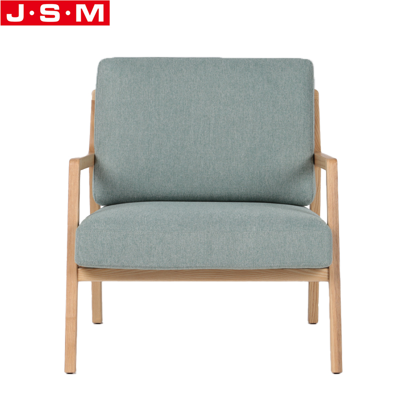 American ash frame Single Sitting Room Arm Chair Living Room fabric or PU upholstery