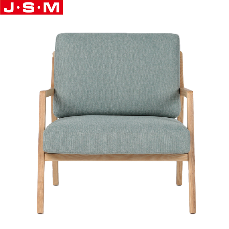 American ash frame Single Sitting Room Arm Chair Living Room fabric or PU upholstery