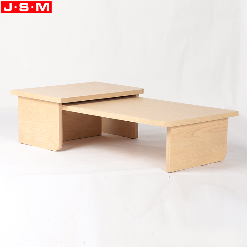 Plywood with Veneer Round Wooden Outdoor Living Room Tea Coffee Table Design Tea Table Tea Wood Table