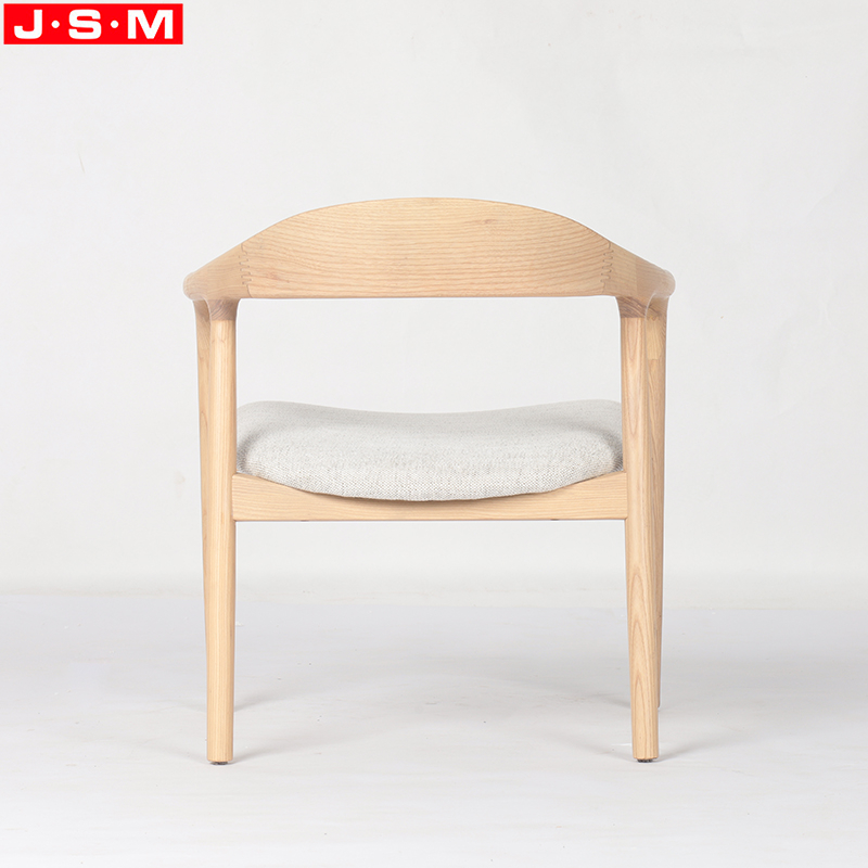 Popular Cushion Seat Ash Wood Armchair Fabric Upholstery Lounge Chair