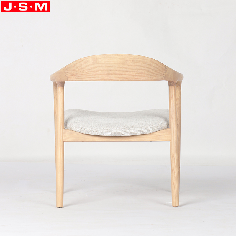 Popular Cushion Seat Ash Wood Armchair Fabric Upholstery Lounge Chair