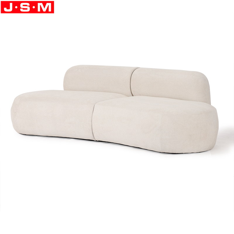 New Arrival Simple Style White Sofa Modern Ash Timber Base Wooden Sofa For Living Room