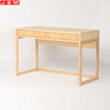 Simple Style Table Wooden Ash Timber Frame Desk For Student Computer Study