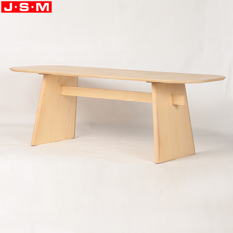 Popular Design Ash Timber Base Table Durable Long Dining Table For Home