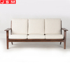 Wholesale North America Style Three Seater Sofa Modern Ash Timber Base Wooden Leisure Sofa For Living Room