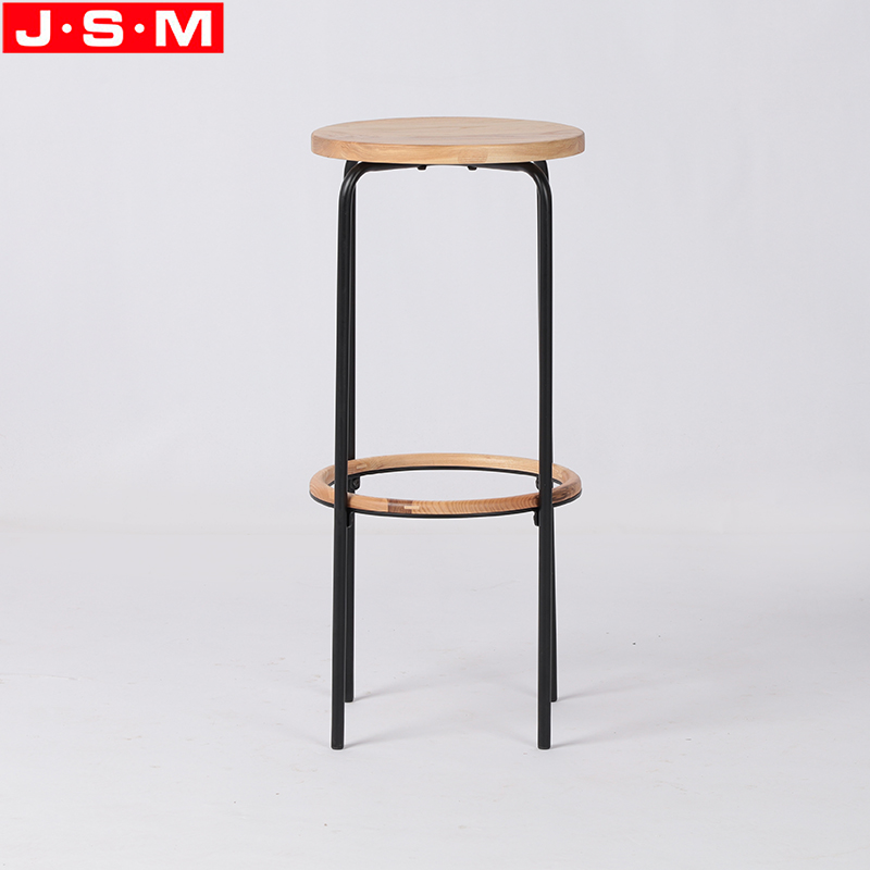 American Ash Wood Top, Metal with Powder Coating High Chair Stools High Chair For Bar Table