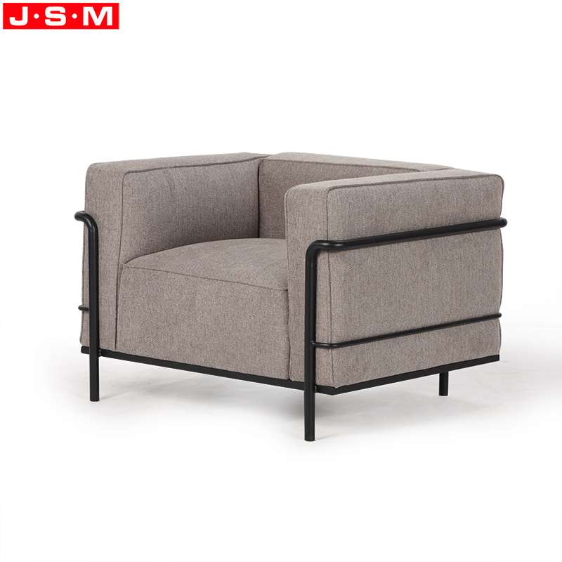 Living Room Large Size Indoor Metal Frame Three Seat Sofa For Hotel Home
