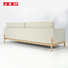 Nordic Modular Sectional L Furniture Wooden 3 Seater Leather Living Room Lounge 3 Seat Sofa