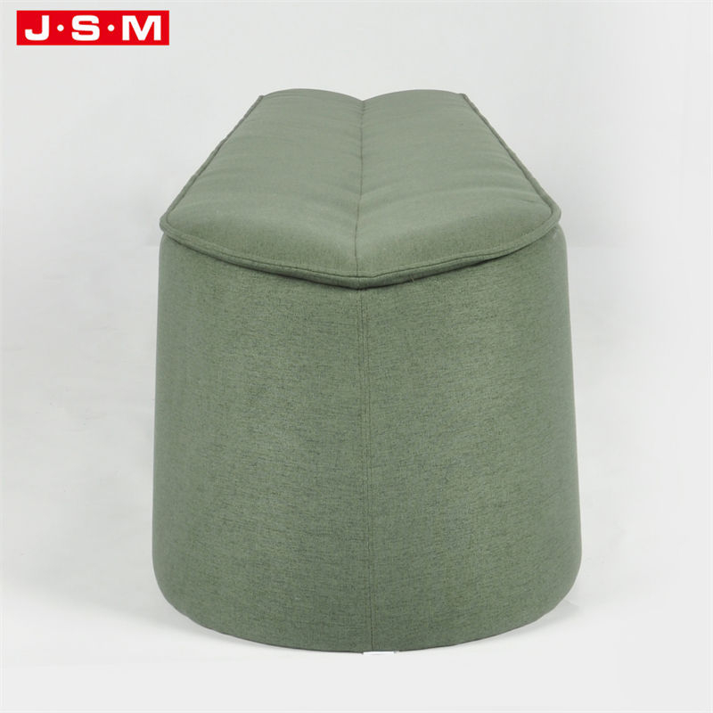 Hot Sale Home Furniture Green Knitted Ottoman Chair Step Stool Lounge Bench Ottoman