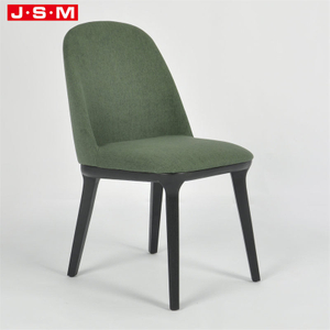 Luxury Italy Hotel Wood Long Back Pu Cushion Slipcovered Dining Chair