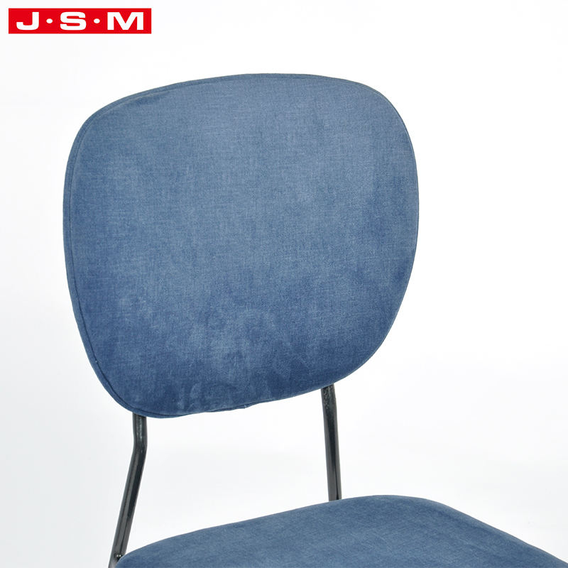 Modern Elegant Wooden Frame Blue Velvet Elegant Wood Walnut Restaurant Simple Dining Chair