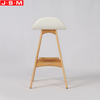 Modern Durable Timber Wooden High Table Tall White Bar Stools For Kitchen
