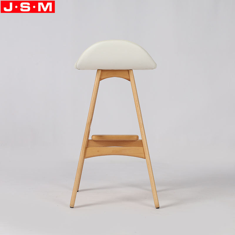 Modern Durable Timber Wooden High Table Tall White Bar Stools For Kitchen